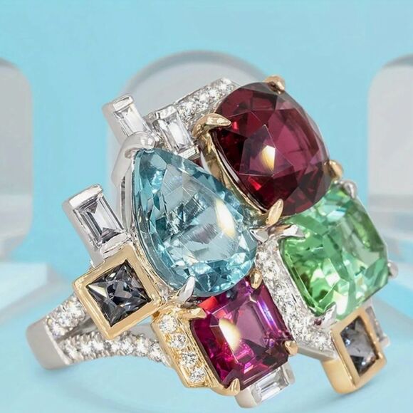 💙 NEW Sparkling Crystal Fashion Ring 💙 - Picture 2 of 5